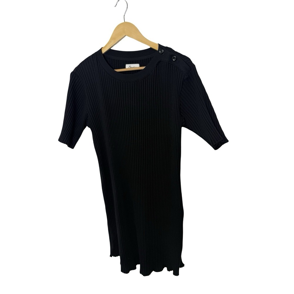 Rowan Alison Rib T-Shirt Dress Black size large